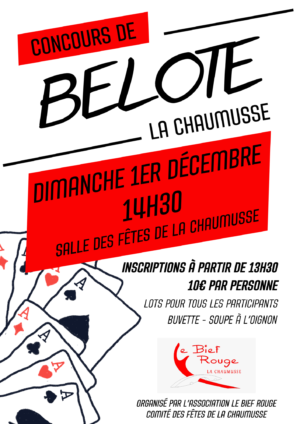 affiche concours de belote