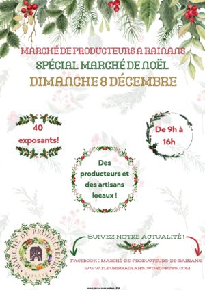 Marché de producteurs et artisans de Rainans – spécial Noël