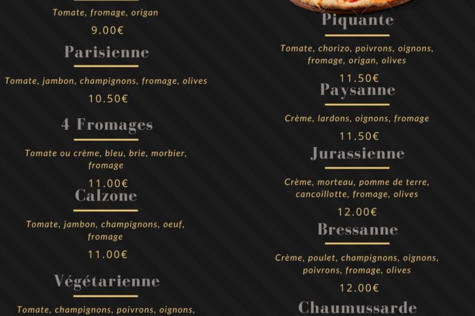 Pizzas Auberge des 4 générations