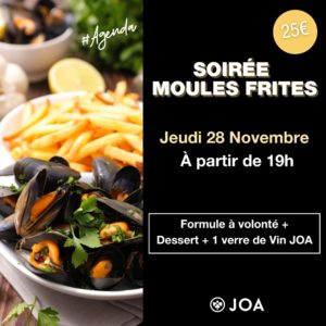 Soirée Moules Frites Casino JOA 28 novembre