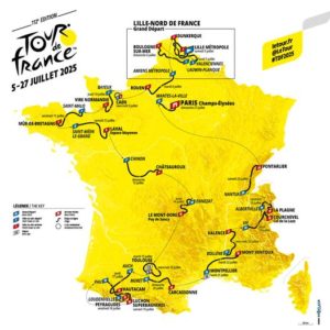 Tour de France 2025 carte