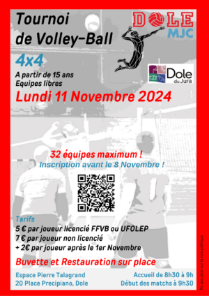 Volley – Tournoi 11 Nov 2024 – Affiche