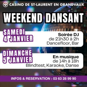 WE dansant Janvier 2025 casino JOA