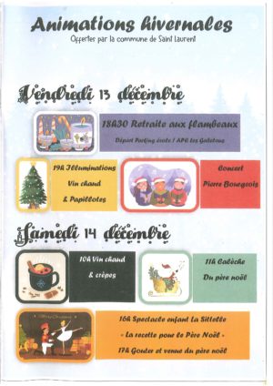 Animations Noël Saint-Laurent-en-Grandvaux