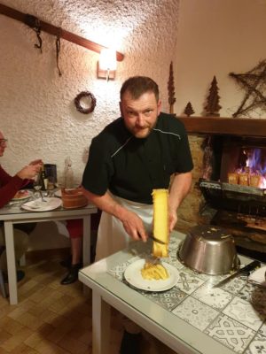 Raclette au feu de bois