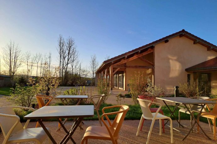 terrasse au printemps