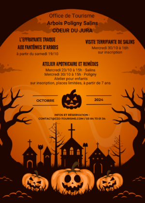 Orange And Black Simple Halloween Party Poster – 1