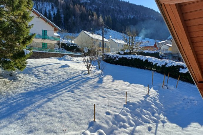 vu du balcon du studio Jurachic en hiver